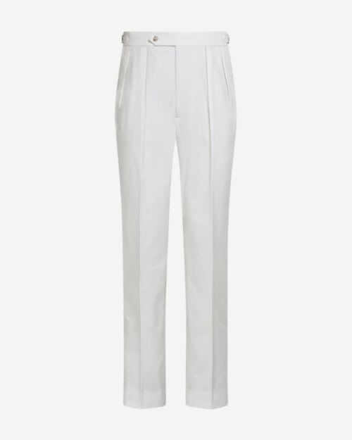 Suitsupply Off-White Pleated Mira Pants
