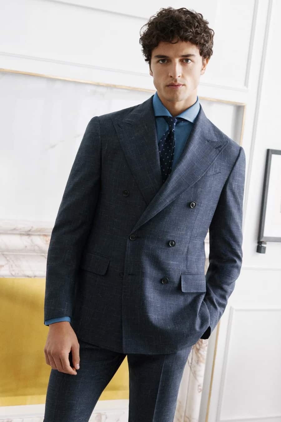 Men's double-breasted lounge suit
