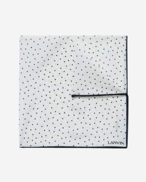 Lanvin Polka-Dot Silk-Voile Pocket Square