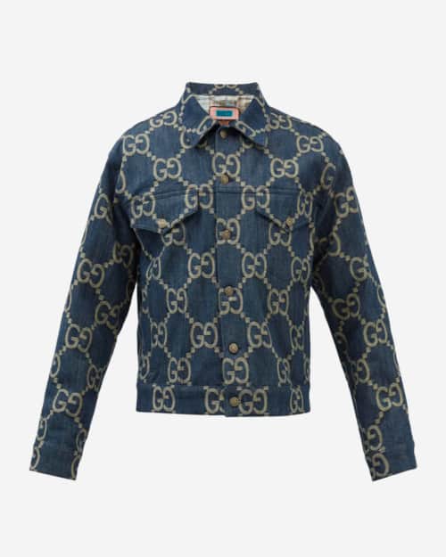 Gucci GG-Embroidered Denim Jacket