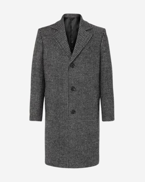 Celine Homme Checked Wool-Tweed Coat