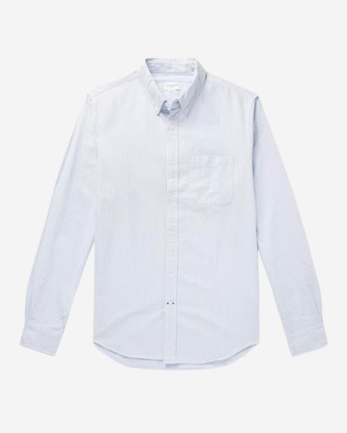 Club Monaco Button-Down Collar Striped Cotton Oxford Shirt