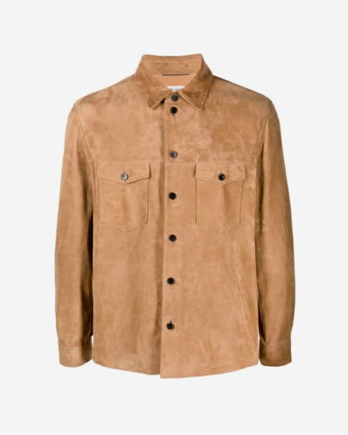 Saint Laurent Slim Suede Shirt Jacket
