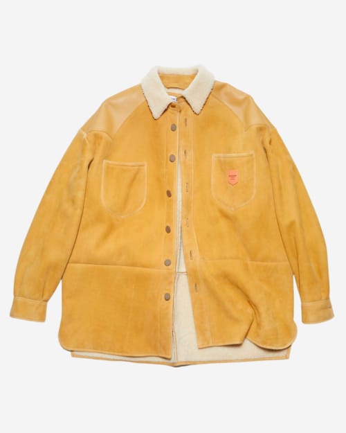 Acne Studios Leather Suede Shearling Overshirt