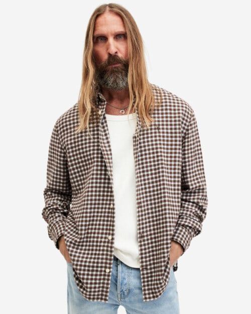 AllSaints Wayanda Checked Relaxed Fit Shirt