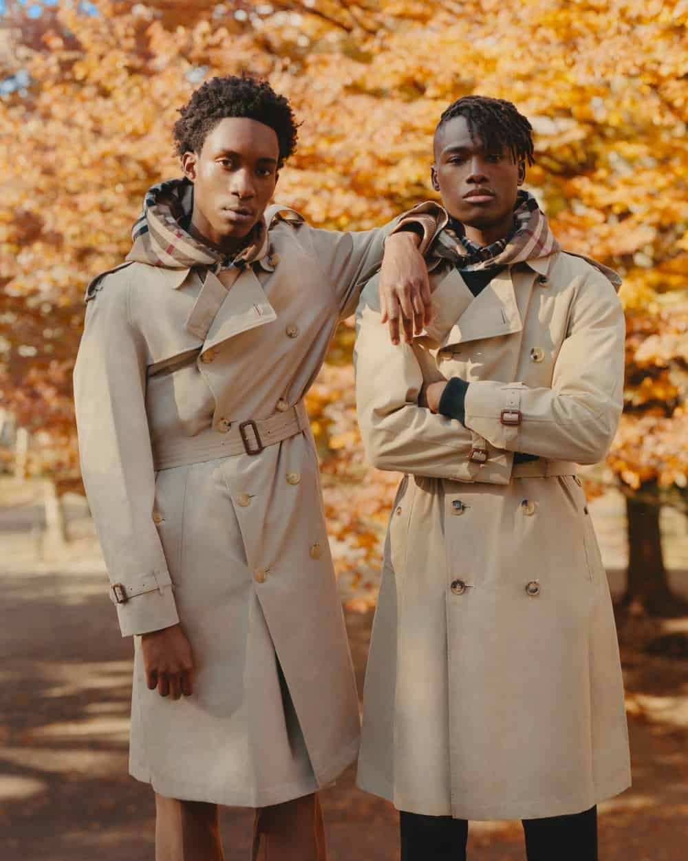 Men's Burberry trench coats