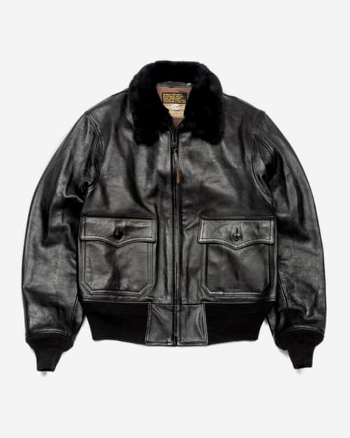 Buzz Rickson's x William Gibson G-1 Leather Jacket Black