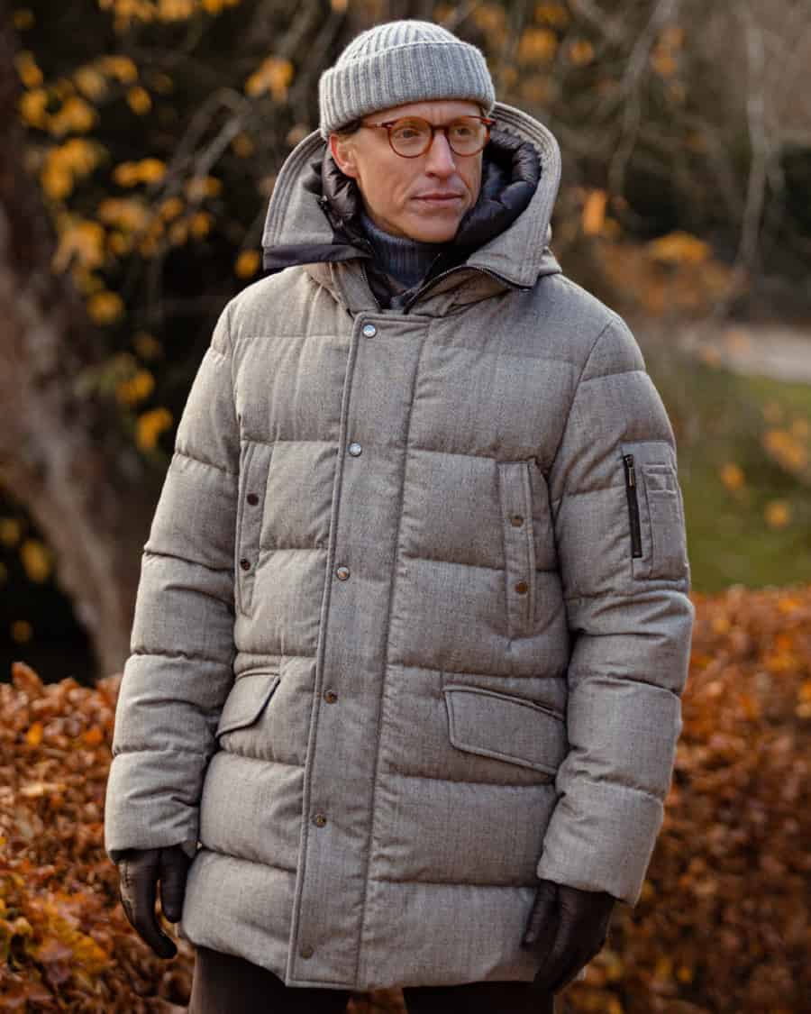 MooRER luxury Italian long padded down coat