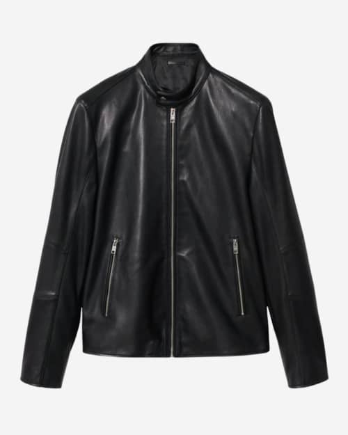 Mango Leather Biker Jacket