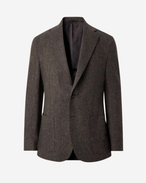 De Petrillo Slim-Fit Wool-Blend Flannel Suit Jacket