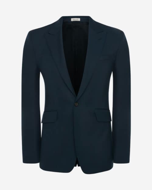 Wool Mohair Stretch Suit Pant Airforce Blue - Calibre Menswear