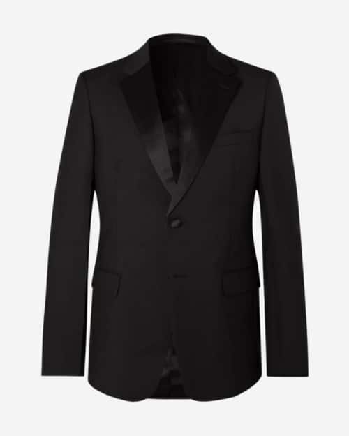 Prada Black Slim-Fit Silk Satin-Trimmed Virgin Wool and Mohair-Blend Tuxedo