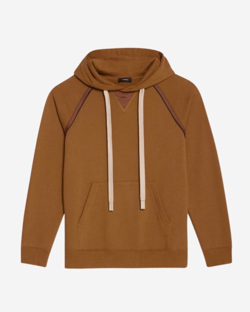 Theory Cotton Terry Hoodie Brass