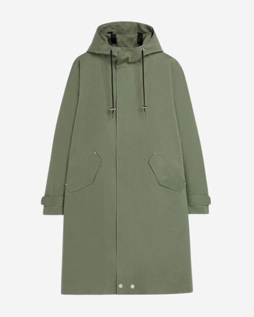 Mackintosh GRANISH Green Bonded Cotton Hooded Coat