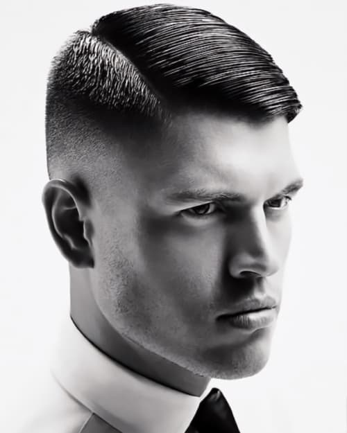 Men's classic military regulation haircut