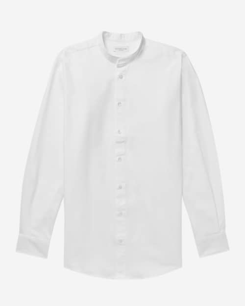 Richard James Greenwich Grandad-Collar Cotton Shirt