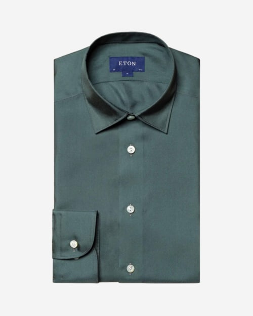 Eton Green Silk Shirt