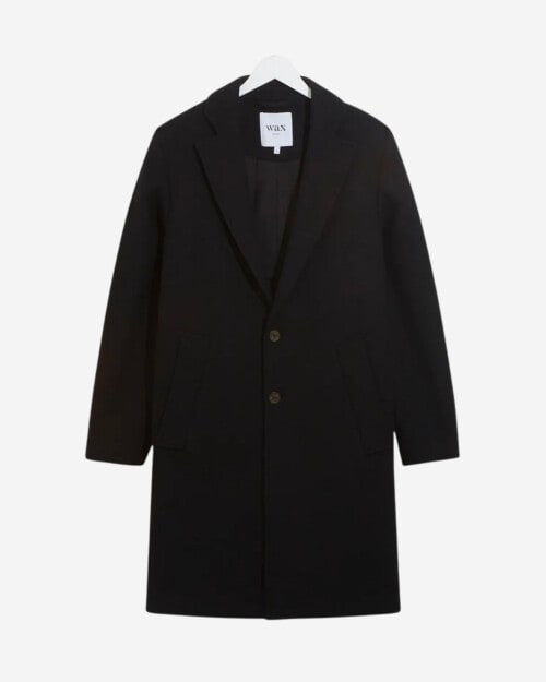 Wax London Sasso Coat Black Wool