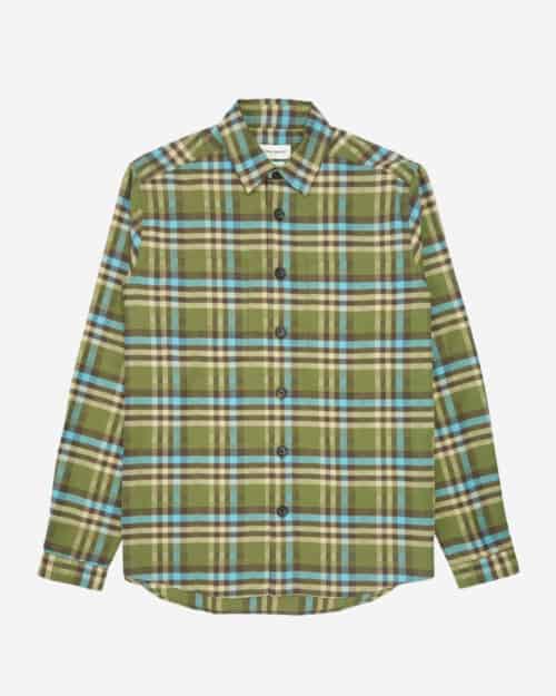 Oliver Spencer Treviscoe Shirt Warland Green Multi