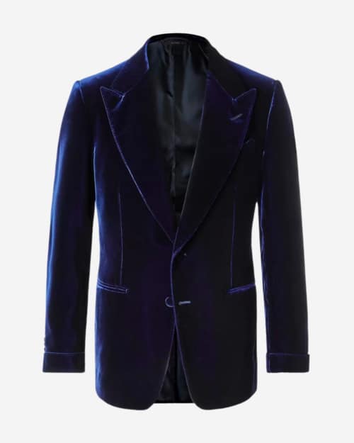 Tom Ford Shelton Slim-Fit Velvet Tuxedo Jacket Navy
