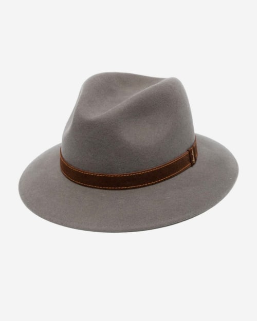 Borsalino Logo-Patch Wool Fedora Hat