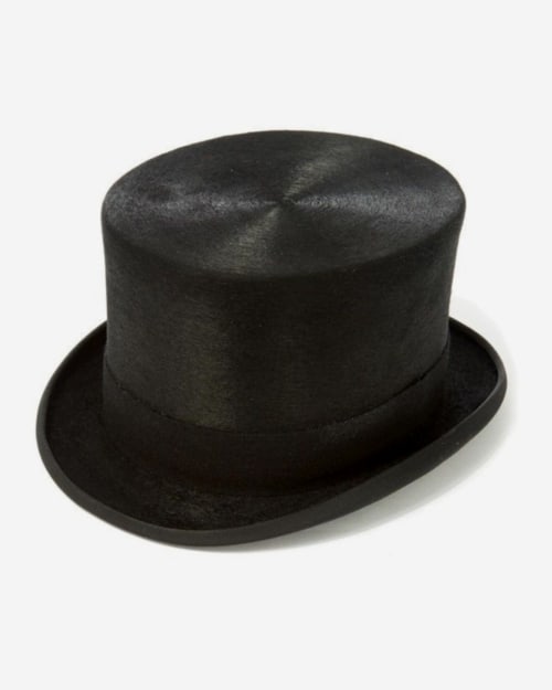 Christys' Luxury Black Fur Felt Melusine Top Hat