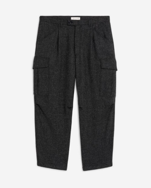 Mackintosh Grey Wool Cargo Trousers