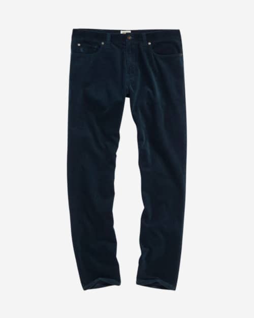 Todd Snyder Straight Washed 5-Pocket Corduroy in Navy