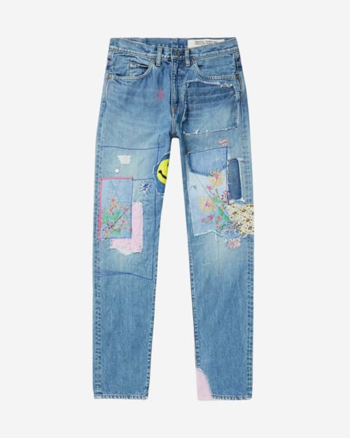 Kapital OKABILLY Slim-Fit Patchwork Embroidered Jeans
