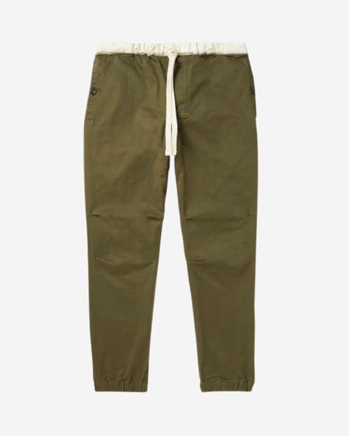 Beams Plus Gym Tapered Stretch-Cotton Twill Drawstring Trousers