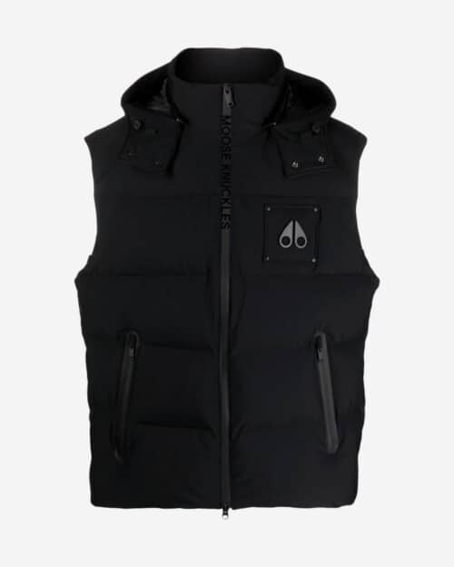 Contrasting-Panel Feather-Down Gilet