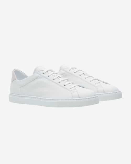 White Leather Racquet Sneakers
