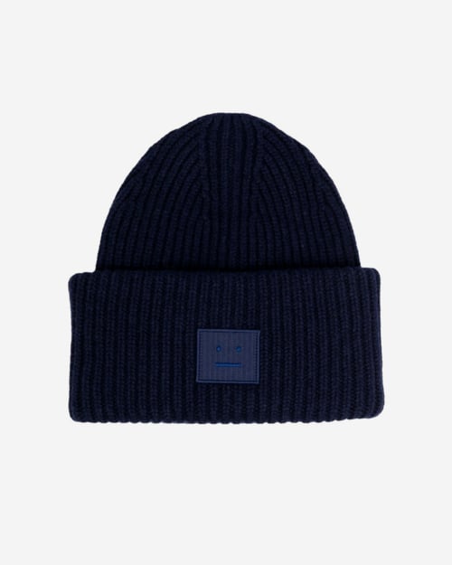 Face-Patch Knitted Beanie