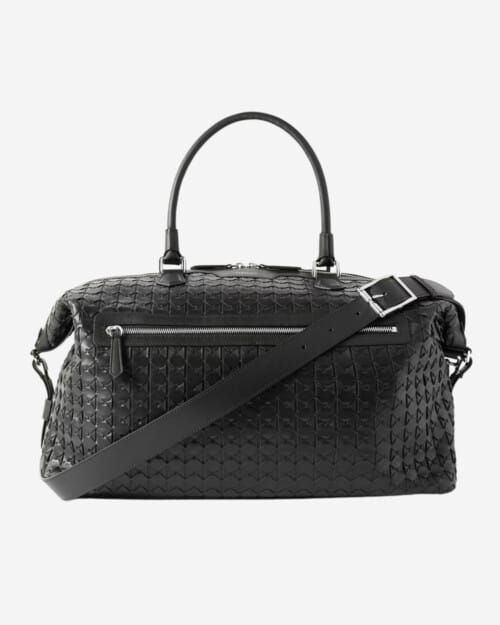 Woven Leather Weekend Bag