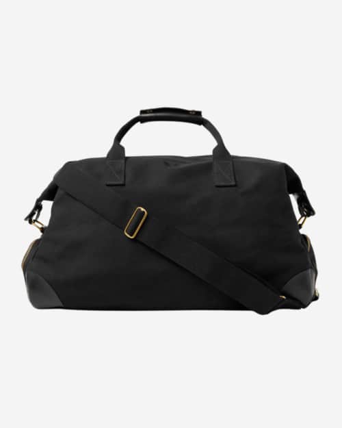 Weekender Leather-Trimmed Cotton-Canvas Holdall