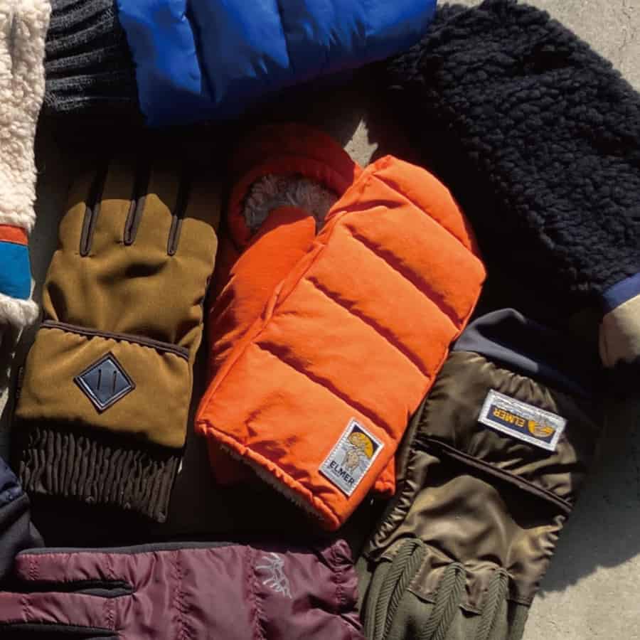 A selection of men's gloves in varying materials