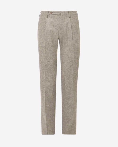Incotex Tapered Pleated Super 100s Virgin Wool-Flannel Trousers