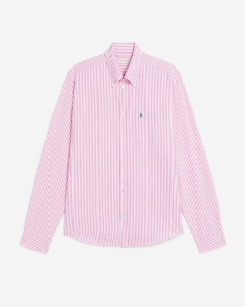 Mackintosh Bloomsbury Pink & White Cotton Shirt