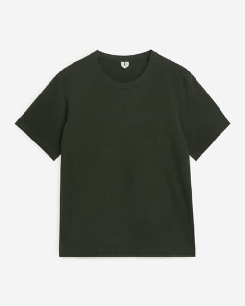 Arket Heavyweight T-Shirt Dark Forest Green