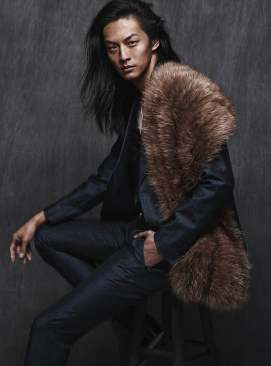 Asian model David Chiang starring in a photoshoot for photographer Hayato Sakurai