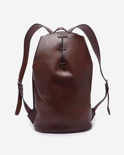 Lace-up Leather Backpack