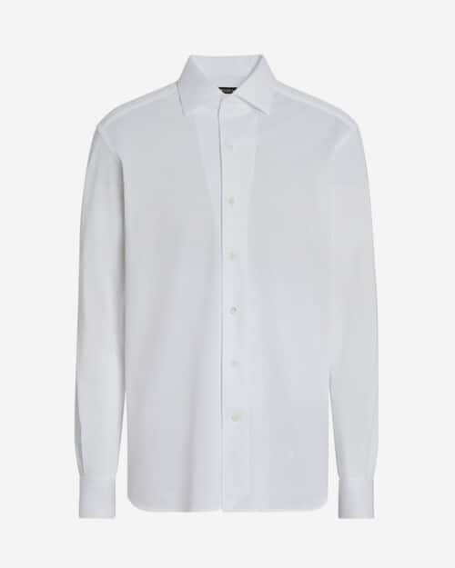 Cotton Spread-Collar Shirt
