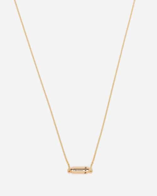 Le Gramme 18kt Yellow Gold Polished Capsule Pendant Necklace