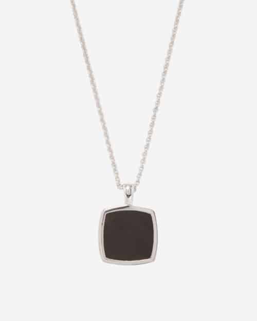 Tom Wood Cushion Onyx & Sterling Silver Necklace