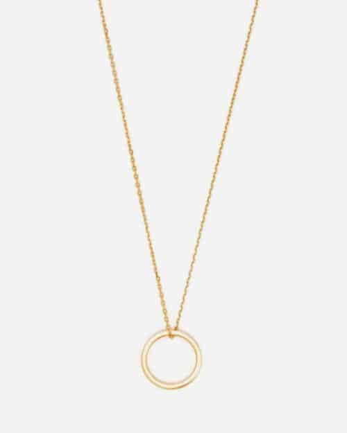 Maison Margiela Circle-Pendant Chain-Link Necklace