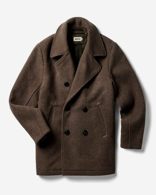 Taylor Stitch The Mariner Coat in Sable Melton Wool