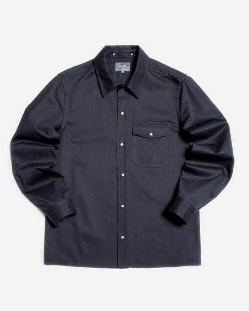 Private White V.C. The Twill Saint Studded Shirt In Ink