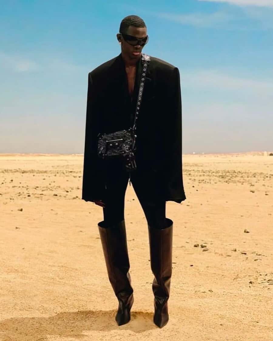 Khadim Sock starring in an advertising campaign for Balenciaga