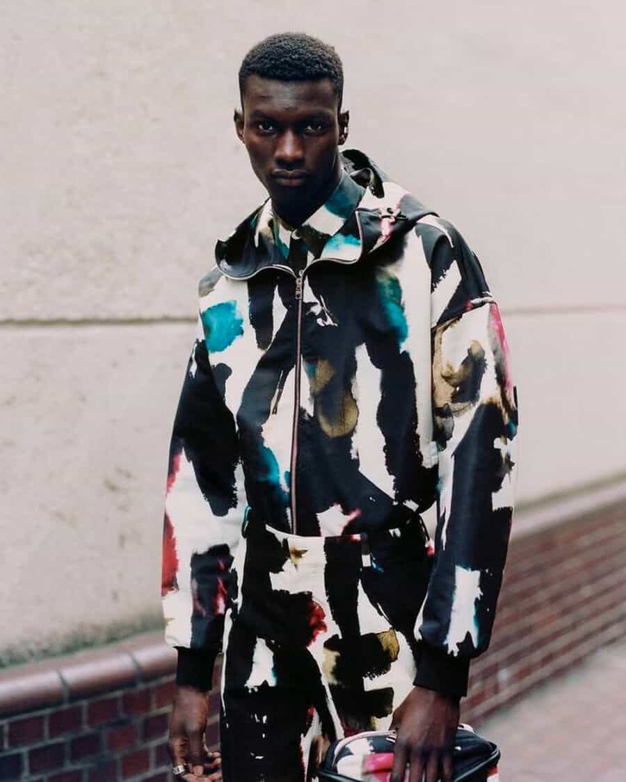 Momo Ndiaye starring in an advertising campaign for Alexander McQueen