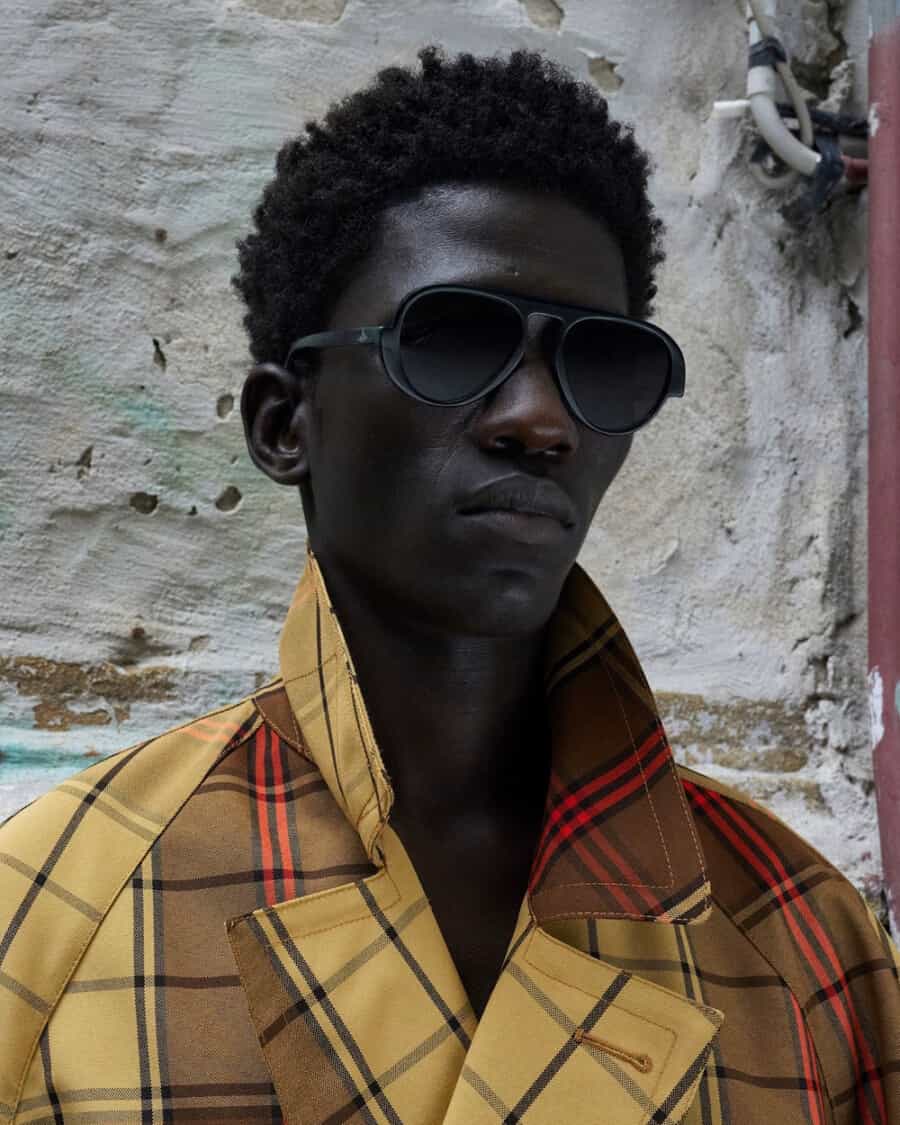 Moustapha Sy starring in an advertising campaign for Vivienne Westwood